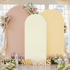 Set of 3 Arch Backdrop Covers(6ft, 5ft, 4ft) - Premium Stretchy Spandex Backdrop Arch Stand Cover for Baby