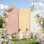 Set of 3 Arch Backdrop Covers(6ft, 5ft, 4ft) - Premium Stretchy Spandex Backdrop Arch Stand Cover for Baby, alternate view 3