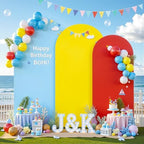 Set of 3 Arch Backdrop Covers(6ft, 5ft, 4ft) - Premium Stretchy Spandex Backdrop Arch Stand Cover for Baby, alternate view 2