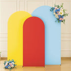 Set of 3 Arch Backdrop Covers(6ft, 5ft, 4ft) - Premium Stretchy Spandex Backdrop Arch Stand Cover for Baby, alternate view 4