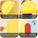 Set of 3 Arch Backdrop Covers(6ft, 5ft, 4ft) - Premium Stretchy Spandex Backdrop Arch Stand Cover for Baby, alternate view 5