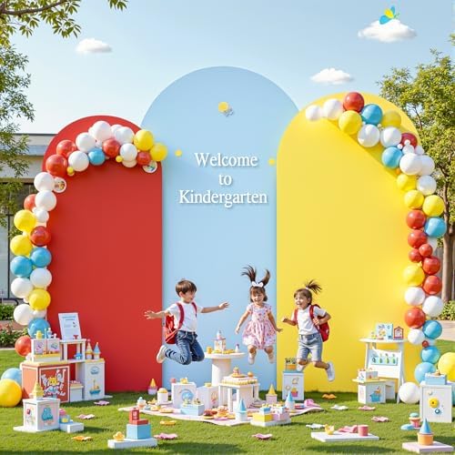 Set of 3 Arch Backdrop Covers(6ft, 5ft, 4ft) - Premium Stretchy Spandex Backdrop Arch Stand Cover for Baby, alternate view 6