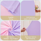 Set of 3 Arch Backdrop Covers(6ft, 5ft, 4ft) - Premium Stretchy Spandex Backdrop Arch Stand Cover for Baby, alternate view 5