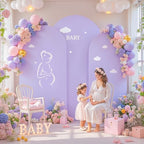 Set of 3 Arch Backdrop Covers(6ft, 5ft, 4ft) - Premium Stretchy Spandex Backdrop Arch Stand Cover for Baby, alternate view 6