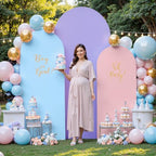 Set of 3 Arch Backdrop Covers(7.2ft, 6.6ft, 6ft) - Premium Stretchy Spandex Backdrop Arch Stand Cover for Baby, alternate