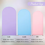 Set of 3 Arch Backdrop Covers(7.2ft, 6.6ft, 6ft) - Premium Stretchy Spandex Backdrop Arch Stand Cover for Baby, alternate