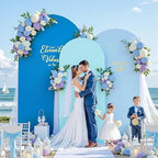 Set of 3 Arch Backdrop Covers(7.2ft, 6.6ft, 6ft) - Premium Stretchy Spandex Backdrop Arch Stand Cover for Baby, alternate