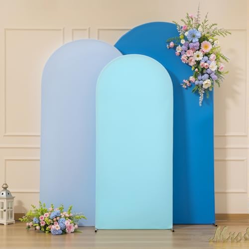 Set of 3 Arch Backdrop Covers(7.2ft, 6.6ft, 6ft) - Premium Stretchy Spandex Backdrop Arch Stand Cover for Baby, alternate