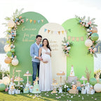 Set of 3 Arch Backdrop Covers(7.2ft, 6.6ft, 6ft) - Premium Stretchy Spandex Backdrop Arch Stand Cover for Baby, alternate