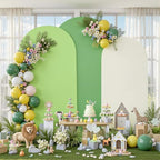 Set of 3 Arch Backdrop Covers(7.2ft, 6.6ft, 6ft) - Premium Stretchy Spandex Backdrop Arch Stand Cover for Baby, alternate