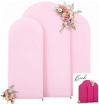Set of 3 Arch Backdrop Covers(7.2ft, 6.6ft, 6ft) - Premium Stretchy Spandex Backdrop Arch Stand Cover for Baby
