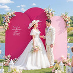Set of 3 Arch Backdrop Covers(7.2ft, 6.6ft, 6ft) - Premium Stretchy Spandex Backdrop Arch Stand Cover for Baby, alternate