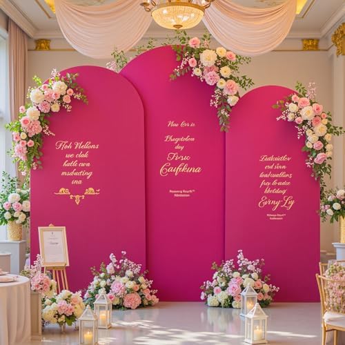 Set of 3 Arch Backdrop Covers(7.2ft, 6.6ft, 6ft) - Premium Stretchy Spandex Backdrop Arch Stand Cover for Baby, alternate