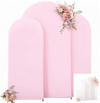 Set of 3 Arch Backdrop Covers(7.2ft, 6.6ft, 6ft) - Premium Stretchy Spandex Backdrop Arch Stand Cover for Baby