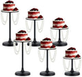 Set of 3 Black Round Pearl Cake Stand, Dessert Table Metal Cake Display Stand Set with Pearl Pendant Wedding