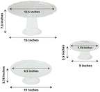 Set of 3 | Clear Plastic Stackable Cupcake Pedestal Display Stands, Dessert Cake Display Holders - 9", 11", 15", alternate