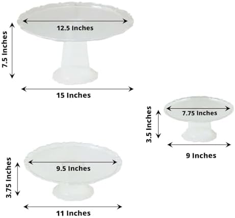 Set of 3 | Clear Plastic Stackable Cupcake Pedestal Display Stands, Dessert Cake Display Holders - 9", 11", 15", alternate