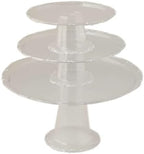 Set of 3 | Clear Plastic Stackable Cupcake Pedestal Display Stands, Dessert Cake Display Holders - 9", 11", 15", alternate