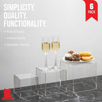 . Set of 3 Crystal Clear Acrylic Cube Display Nesting Riser Stands with Hollow Bottoms | Transparent - 2-Pack in, alternate
