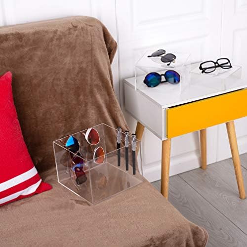 . Set of 3 Crystal Clear Acrylic Cube Display Nesting Risers with Hollow Bottoms, Transparent in Clear, alternate view 2