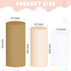 Set of 3 Cylinder Stand Covers Pedestal Covers Multicolor Brown Spandex Cylinder Pedestal Stand Cover Cylinders, alternate