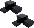 . Set of 3 Glossy Black Acrylic Cube Display Nesting Risers with Hollow Bottoms - 2 Pack in Black