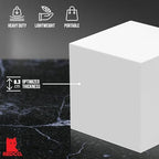 . Set of 3 Glossy White Acrylic Cube Display Nesting Riser Stands with Hollow Bottoms - 2-Pack in White, alternate view 6