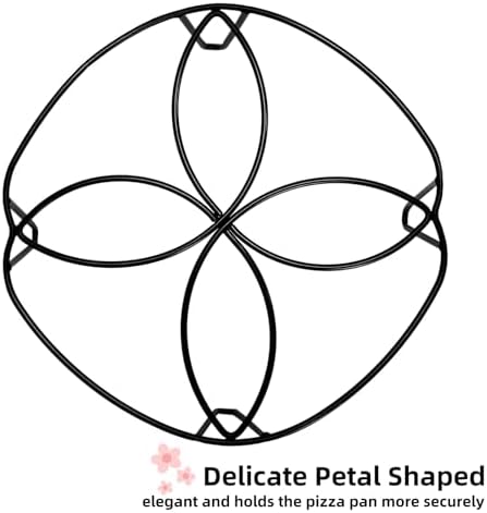 Set of 3 Metal Pizza Stand Holders, 8, 9, 10 Inch in Black, alternate view 3