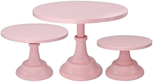 Set of 3 Pieces Cake Stands Iron Cake Holder Dessert Display Plate Serving Tray for Baby Shower Wedding Birthday