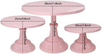 Set of 3 Pieces Cake Stands Iron Cake Holder Dessert Display Plate Serving Tray for Baby Shower Wedding Birthday, alternate