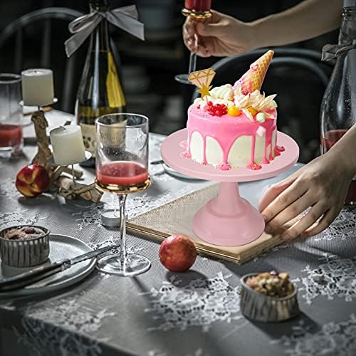 Set of 3 Pieces Cake Stands Iron Cake Holder Dessert Display Plate Serving Tray for Baby Shower Wedding Birthday, alternate
