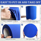 Set of 3 - Royal Blue Cylinder Pedestal Stand Covers in Royal Blue, alternate view 6