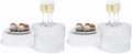 . Set of 3 Sizes (10", 8", 7") Acrylic Round Cylinder Display Nesting Riser Stands with Hollow Bottoms, Glossy