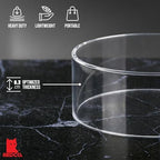 . Set of 3 Sizes (6", 5", 4") Acrylic Round Cylinder Display Nesting Riser Stands with Hollow Bottoms, Crystal, alternate