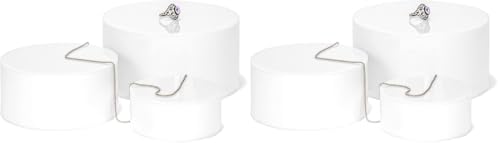 . Set of 3 Sizes (6", 5", 4") Acrylic Round Cylinder Display Nesting Riser Stands with Hollow Bottoms, Glossy
