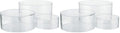 . Set of 3 Sizes (6", 5", 4") Acrylic Round Cylinder Display Nesting Riser Stands with Hollow Bottoms, Crystal