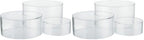 . Set of 3 Sizes (6", 5", 4") Acrylic Round Cylinder Display Nesting Riser Stands with Hollow Bottoms, Crystal
