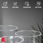 . Set of 3 Sizes (6", 5", 4") Acrylic Round Cylinder Display Nesting Riser Stands with Hollow Bottoms, Crystal, alternate