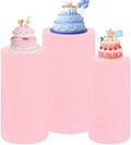 Set of 3 Spandex Cylinder Pedestal Stand Covers Stretchable Pillar Covers for Metal Cylinder Pedestal Stands