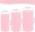 Set of 3 Spandex Cylinder Pedestal Stand Covers Stretchable Pillar Covers for Metal Cylinder Pedestal Stands, alternate view