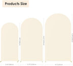 Set of 3 Stretchy Arch Backdrop Covers, Beige, 6/6.6/7.2FT in Beige, alternate view 3