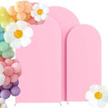 Set of 3 Stretchy Arch Backdrop Covers, Pink, 6/6.6/7.2FT in Pink