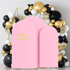 Set of 3 Stretchy Arch Backdrop Covers, Pink, 6/6.6/7.2FT in Pink, alternate view 2