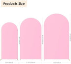 Set of 3 Stretchy Arch Backdrop Covers, Pink, 6/6.6/7.2FT in Pink, alternate view 3