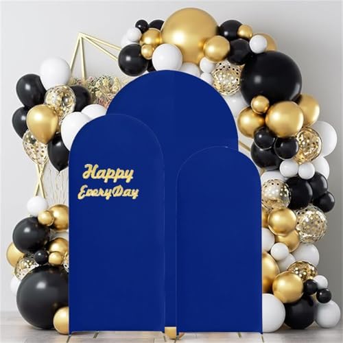 Set of 3 Stretchy Arch Backdrop Covers, Royal Blue, 6/6.6/7.2FT in Royal Blue, alternate view 2