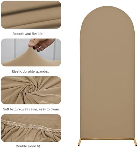 Set of 3 Wedding Arch Cover Stretchy Spandex Fabric Backdrop for Arch Stand, alternate view 5