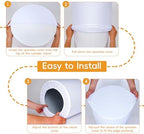 Set of 3 White Cylinder Covers for Party, Stretch Spandex Cloth in 7.2 FT in White, alternate view 6