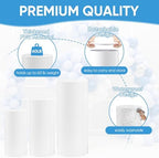 Set of 3 - White Cylinder Stands, Round PVC Pedestal Stands in White, alternate view 4
