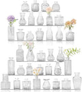 Set of 36 Glass Bud Vases Small Flower Vases for Centerpieces in Clear