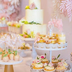 Set of 4 Cake Stands, White Metal Dessert Treat Table Display Stand Set Cupcake Cake Pop Holder, Pastries Tiered, alternate